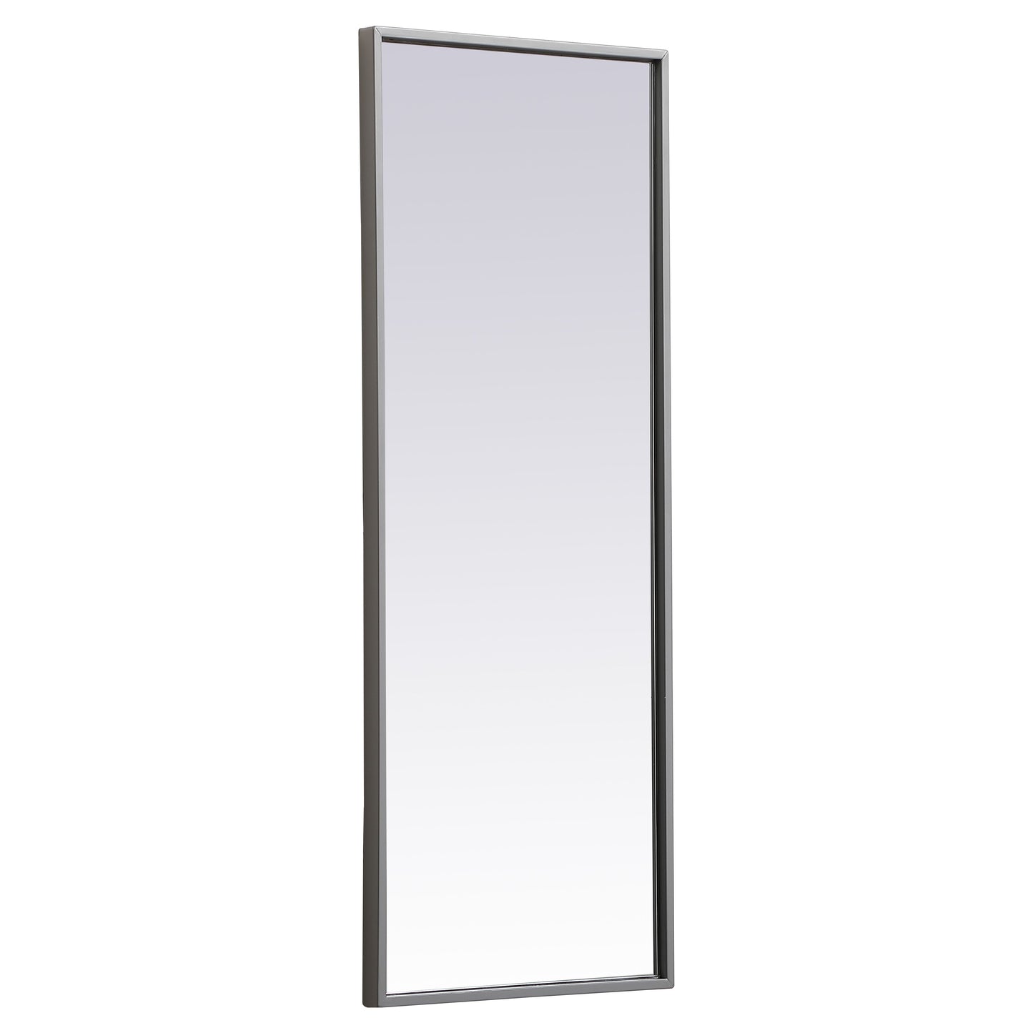 MR41436GR Monet 14" x 36" Metal Framed Rectangular Mirror in Grey