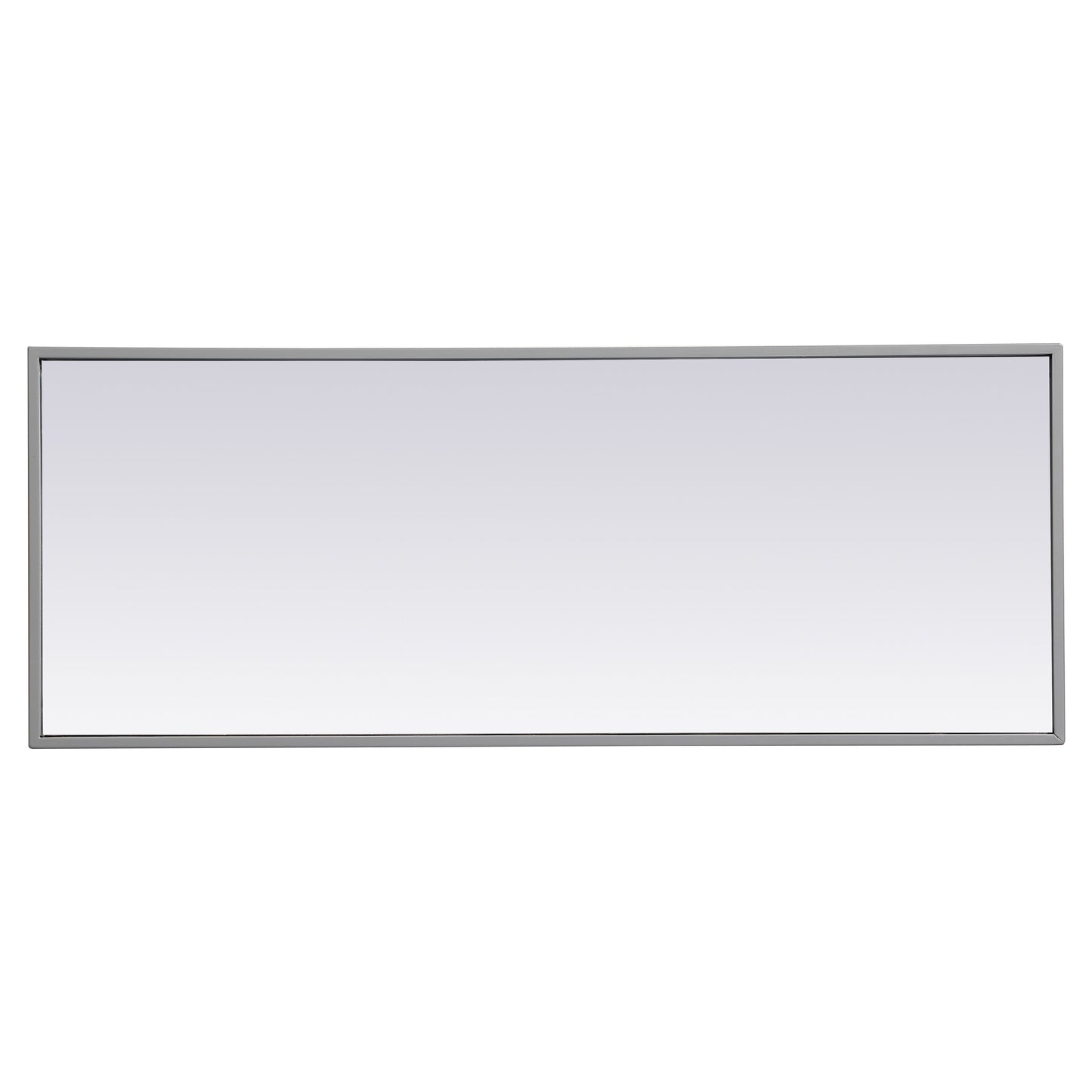 MR41436GR Monet 14" x 36" Metal Framed Rectangular Mirror in Grey