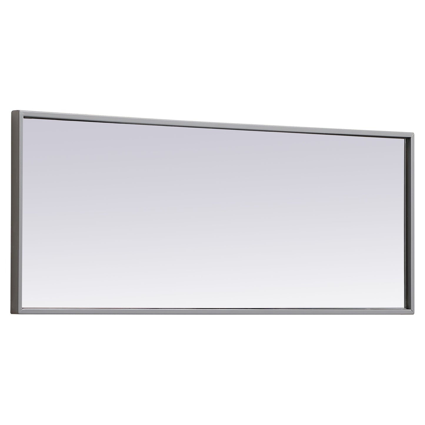 MR41436GR Monet 14" x 36" Metal Framed Rectangular Mirror in Grey