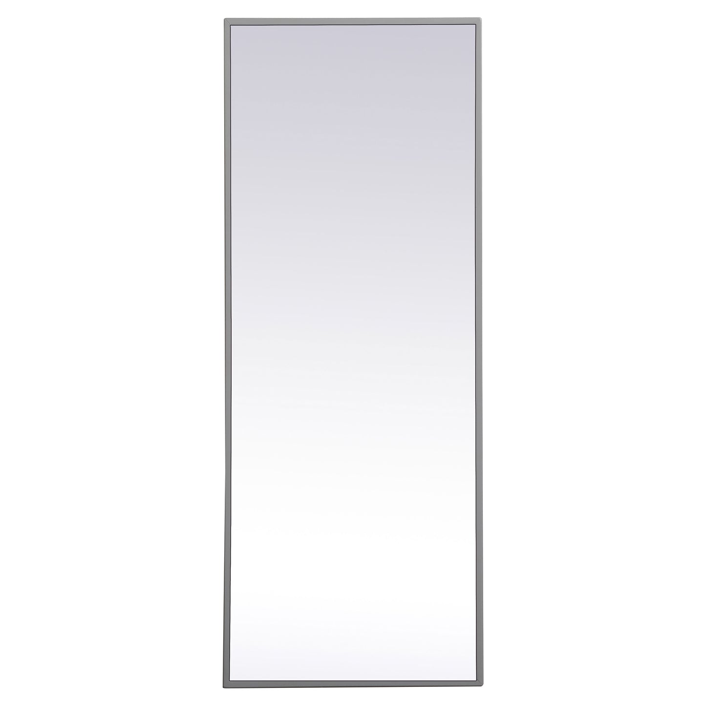 MR41436GR Monet 14" x 36" Metal Framed Rectangular Mirror in Grey