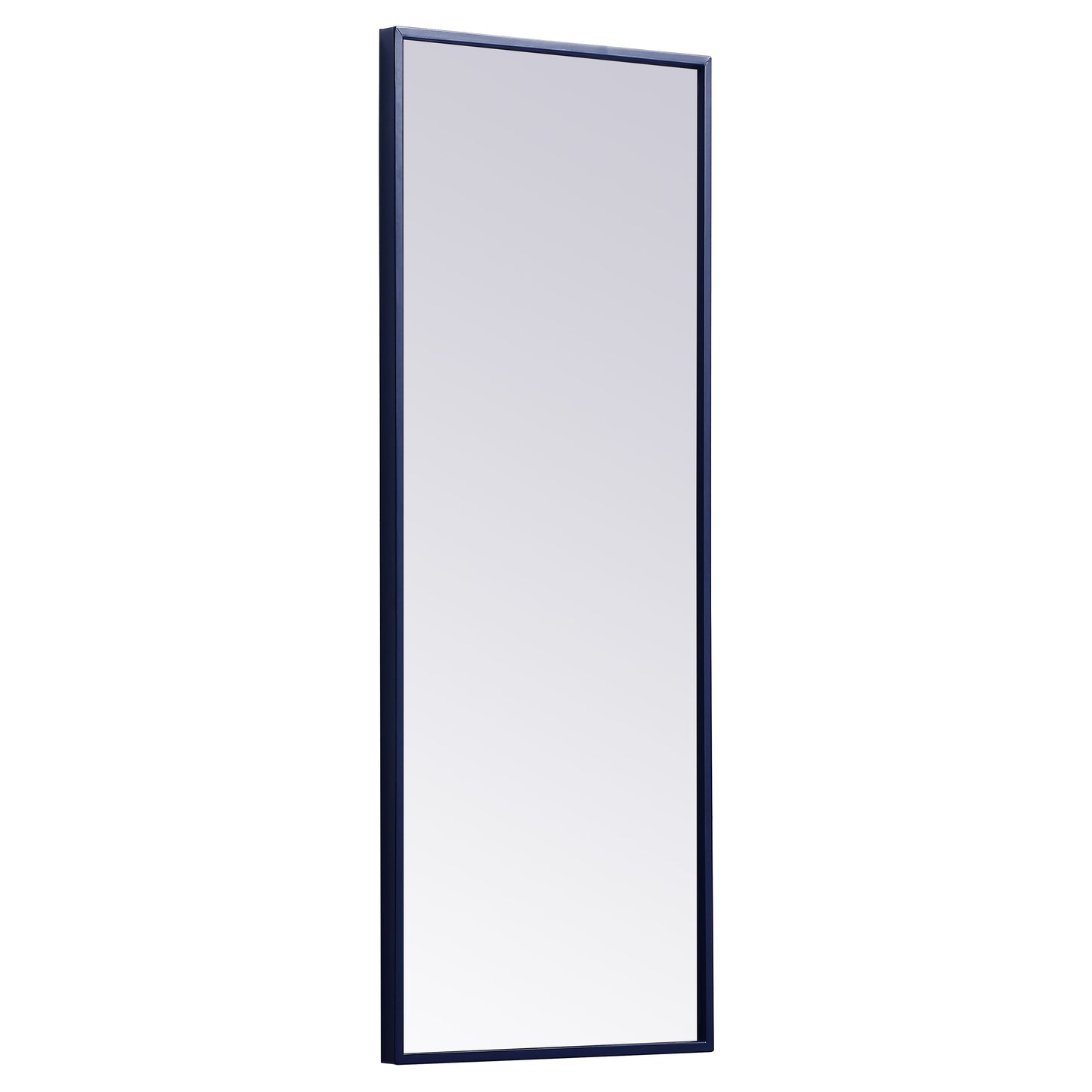 MR41436BL Monet 14" x 36" Metal Framed Rectangular Mirror in Blue