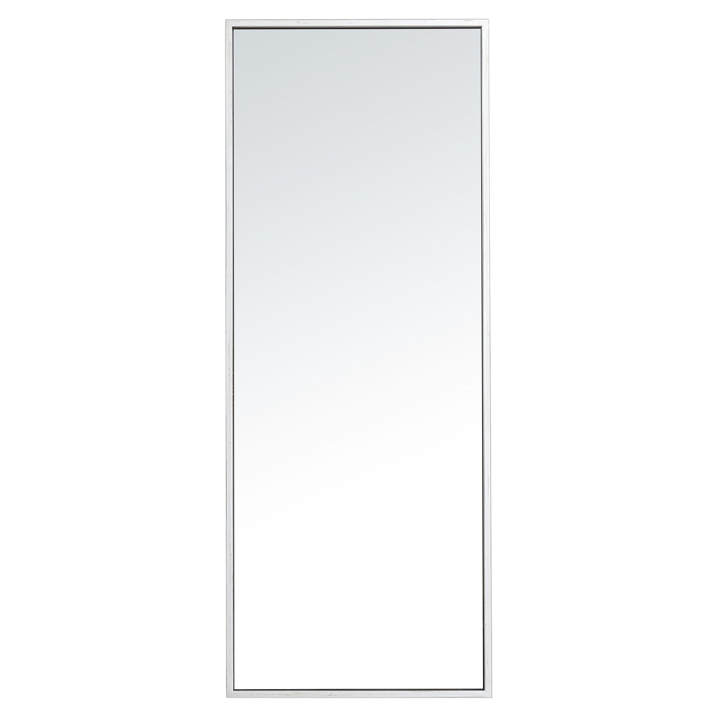 MR41436S Monet 14" x 36" Metal Framed Rectangular Mirror in Silver
