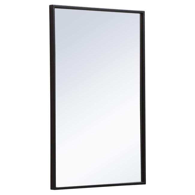 MR41828BK Monet 28" x 18" Metal Framed Rectangular Mirror in Black