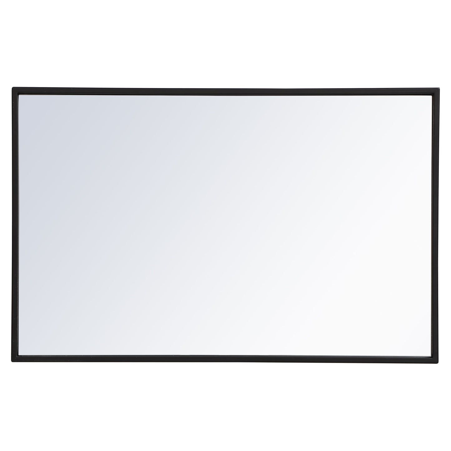 MR41828BK Monet 28" x 18" Metal Framed Rectangular Mirror in Black
