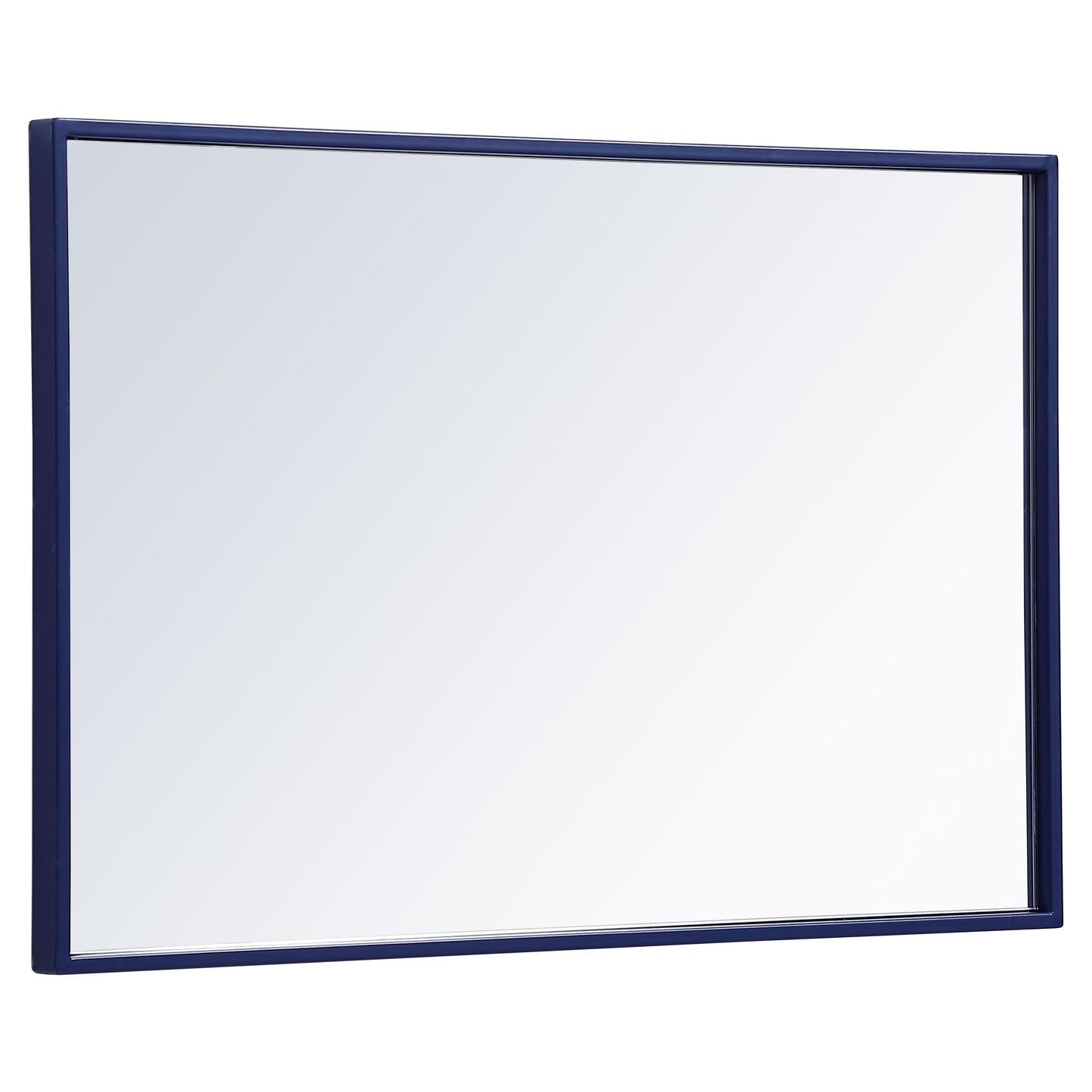 MR41828BL Monet 28" x 18" Metal Framed Rectangular Mirror in Blue