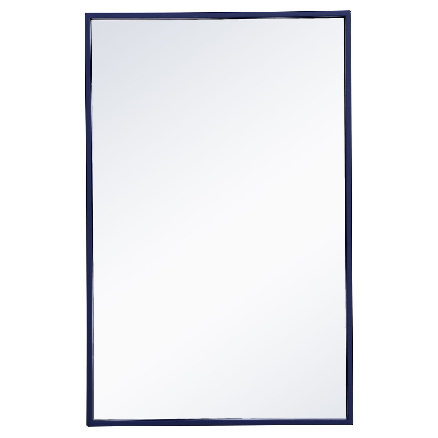 MR41828BL Monet 28" x 18" Metal Framed Rectangular Mirror in Blue