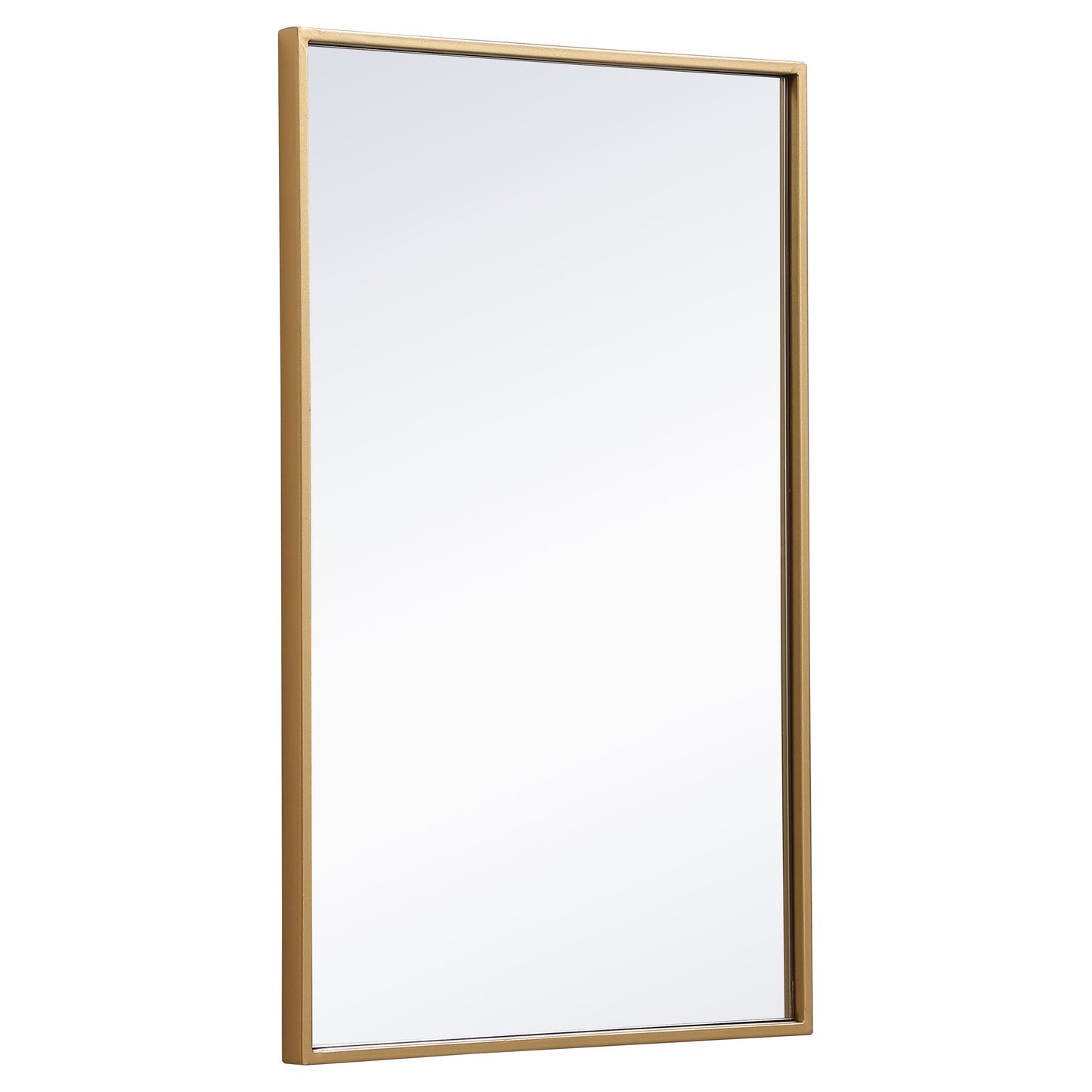 MR41828BR Monet 28" x 18" Metal Framed Rectangular Mirror in Brass