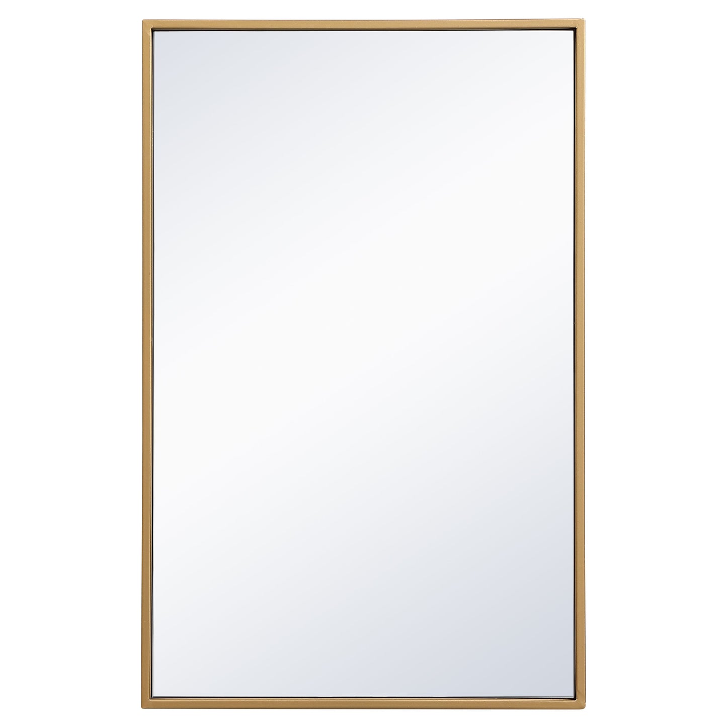 MR41828BR Monet 28" x 18" Metal Framed Rectangular Mirror in Brass