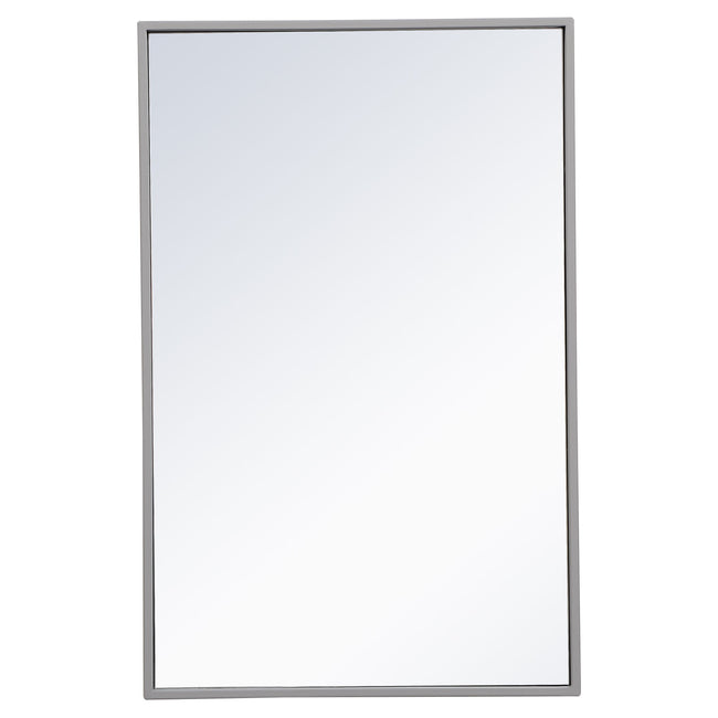 MR41828GR Monet 28" x 18" Metal Framed Rectangular Mirror in Grey
