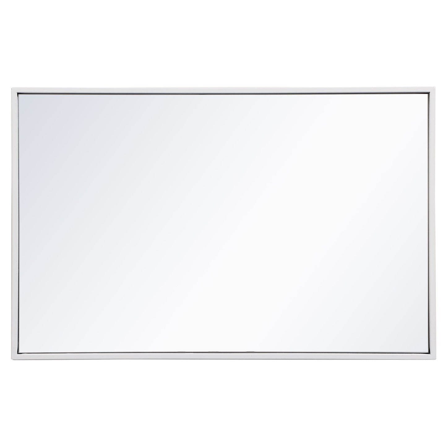 MR41828WH Monet 28" x 18" Metal Framed Rectangular Mirror in White