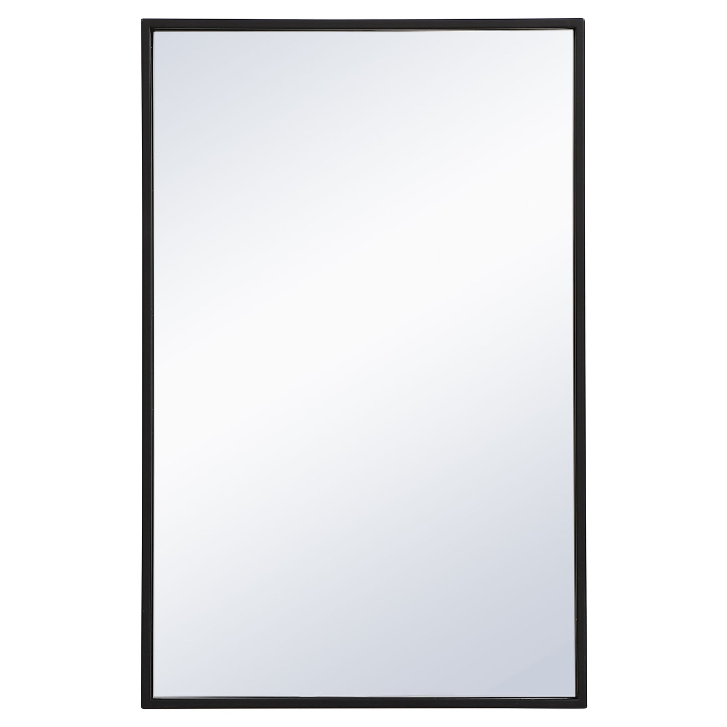 MR41828BK Monet 28" x 18" Metal Framed Rectangular Mirror in Black