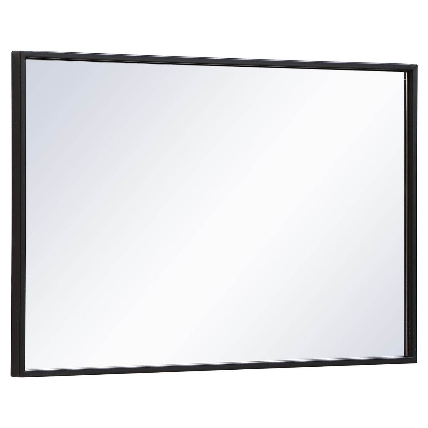MR41828BK Monet 28" x 18" Metal Framed Rectangular Mirror in Black