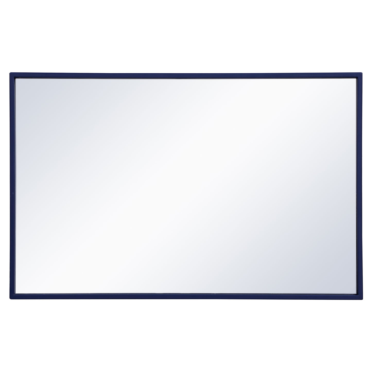 MR41828BL Monet 28" x 18" Metal Framed Rectangular Mirror in Blue