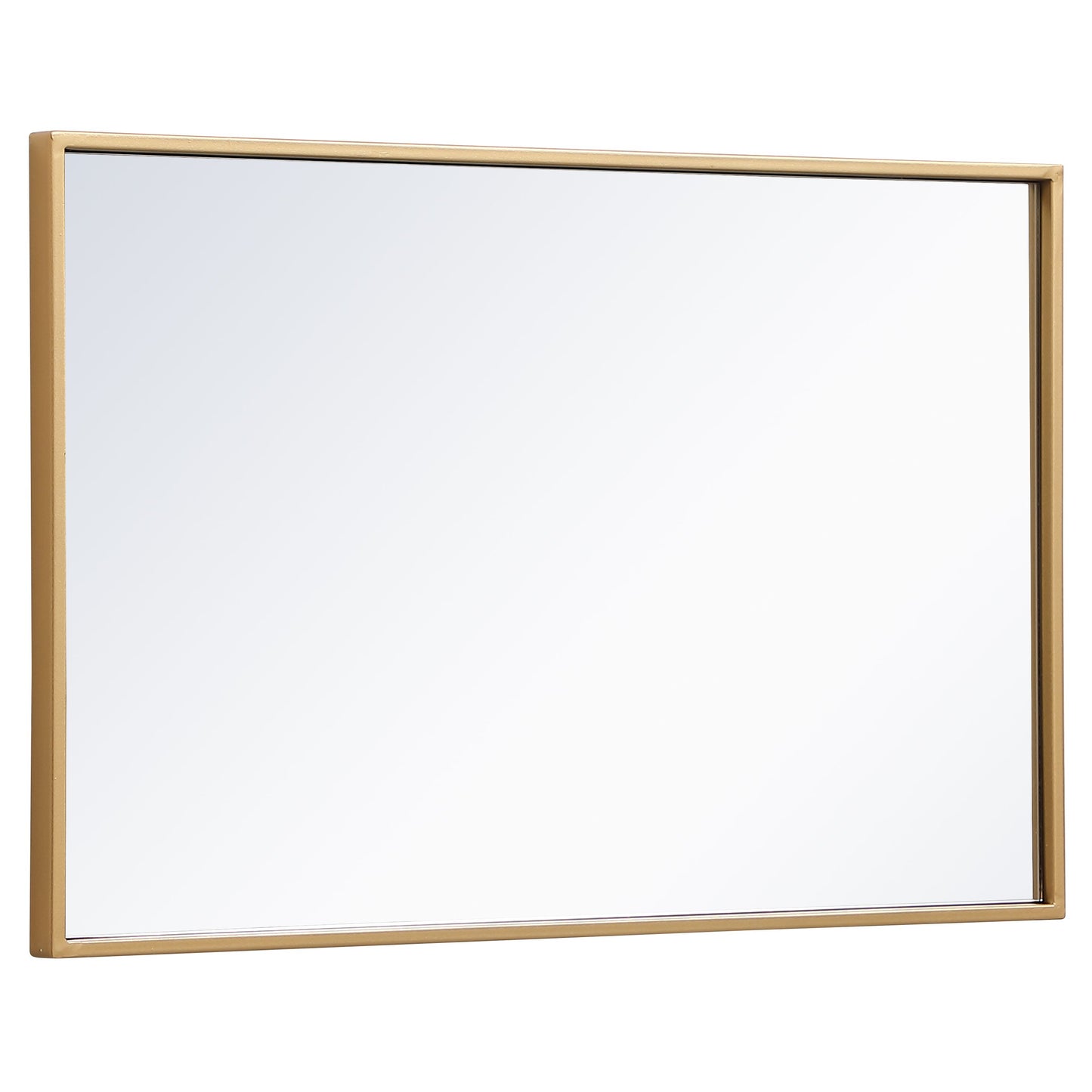 MR41828BR Monet 28" x 18" Metal Framed Rectangular Mirror in Brass