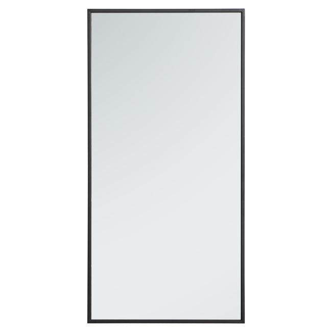 MR41836BK Monet 18" x 36" Metal Framed Rectangular Mirror in Black