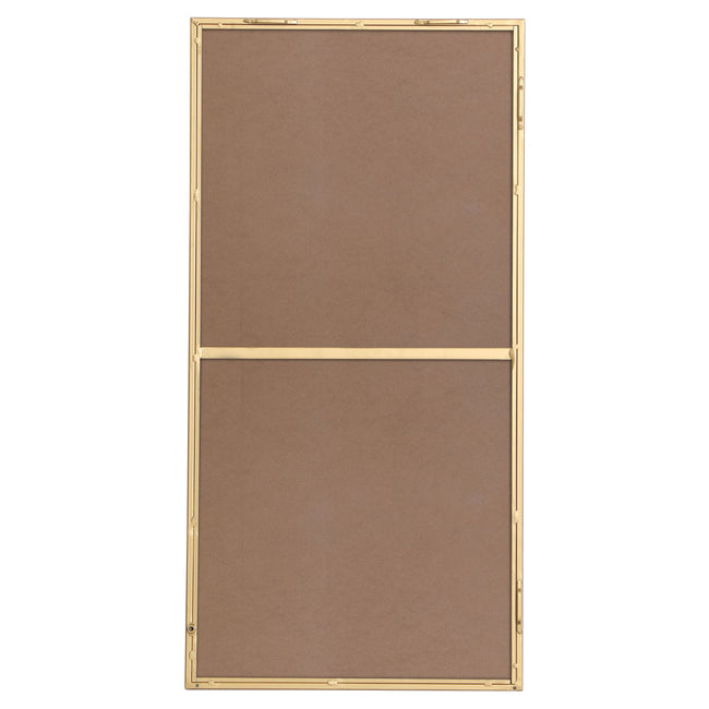 MR41836BR Monet 18" x 36" Metal Framed Rectangular Mirror in Brass