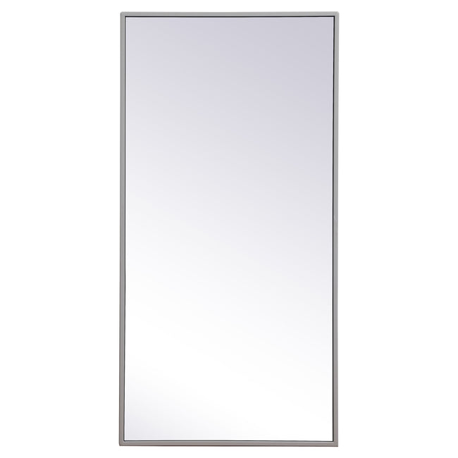 MR41836GR Monet 18" x 36" Metal Framed Rectangular Mirror in Grey