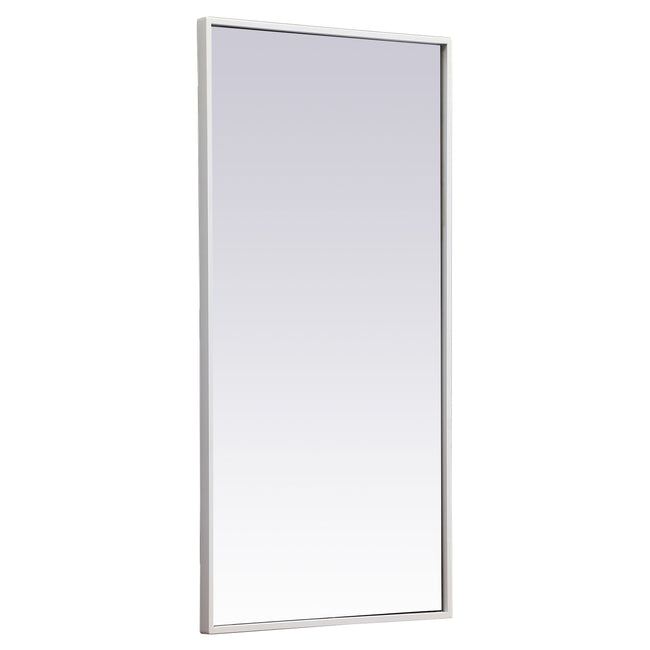 MR41836WH Monet 18" x 36" Metal Framed Rectangular Mirror in White