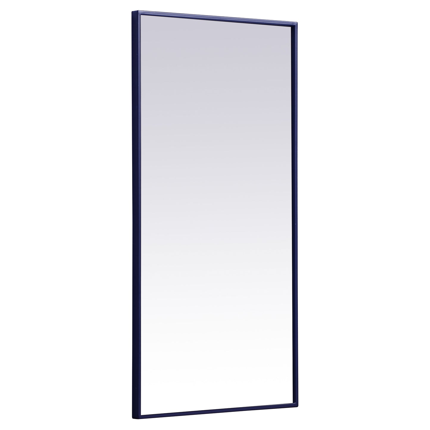 MR41836BL Monet 18" x 36" Metal Framed Rectangular Mirror in Blue