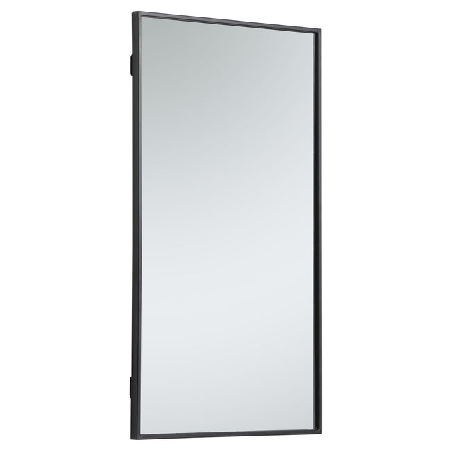 MR42036BK Monet 20" x 36" Metal Framed Rectangular Mirror in Black