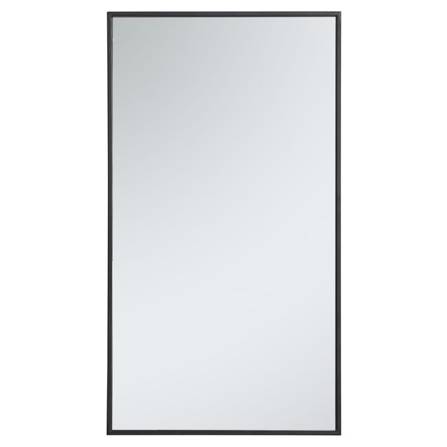 MR42036BK Monet 20" x 36" Metal Framed Rectangular Mirror in Black