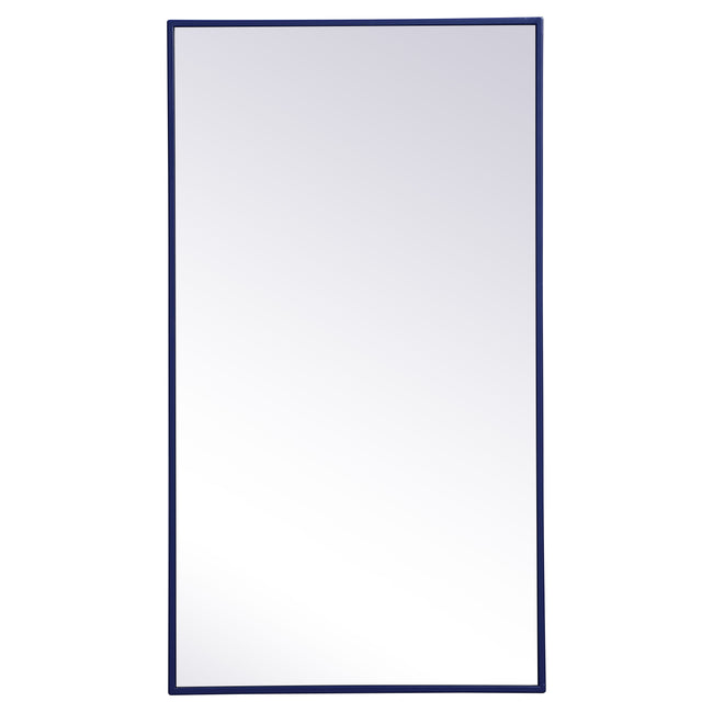 MR42036BL Monet 20" x 36" Metal Framed Rectangular Mirror in Blue