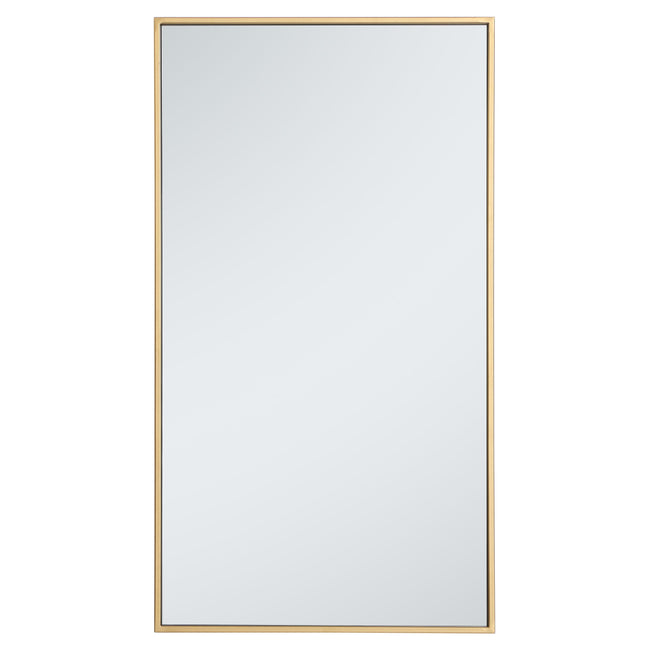 MR42036BR Monet 20" x 36" Metal Framed Rectangular Mirror in Brass