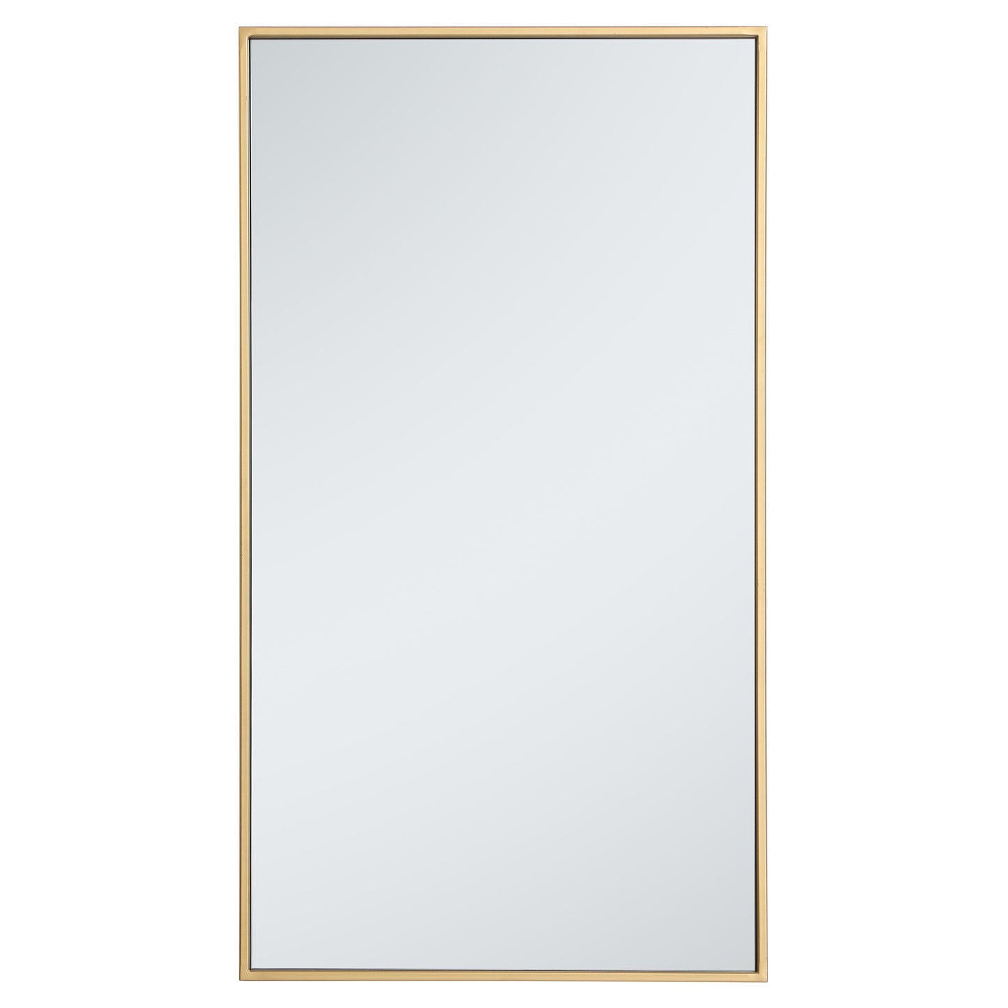 MR42036BR Monet 20" x 36" Metal Framed Rectangular Mirror in Brass