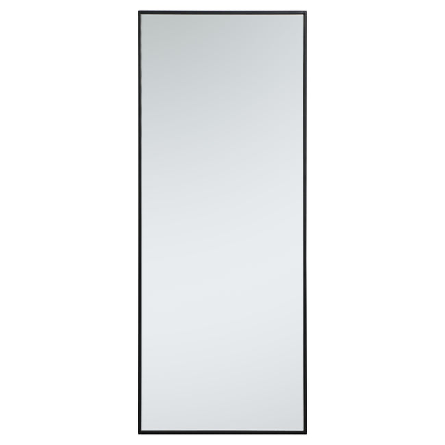 MR42460BK Monet 24" x 60" Metal Framed Rectangular Mirror in Black