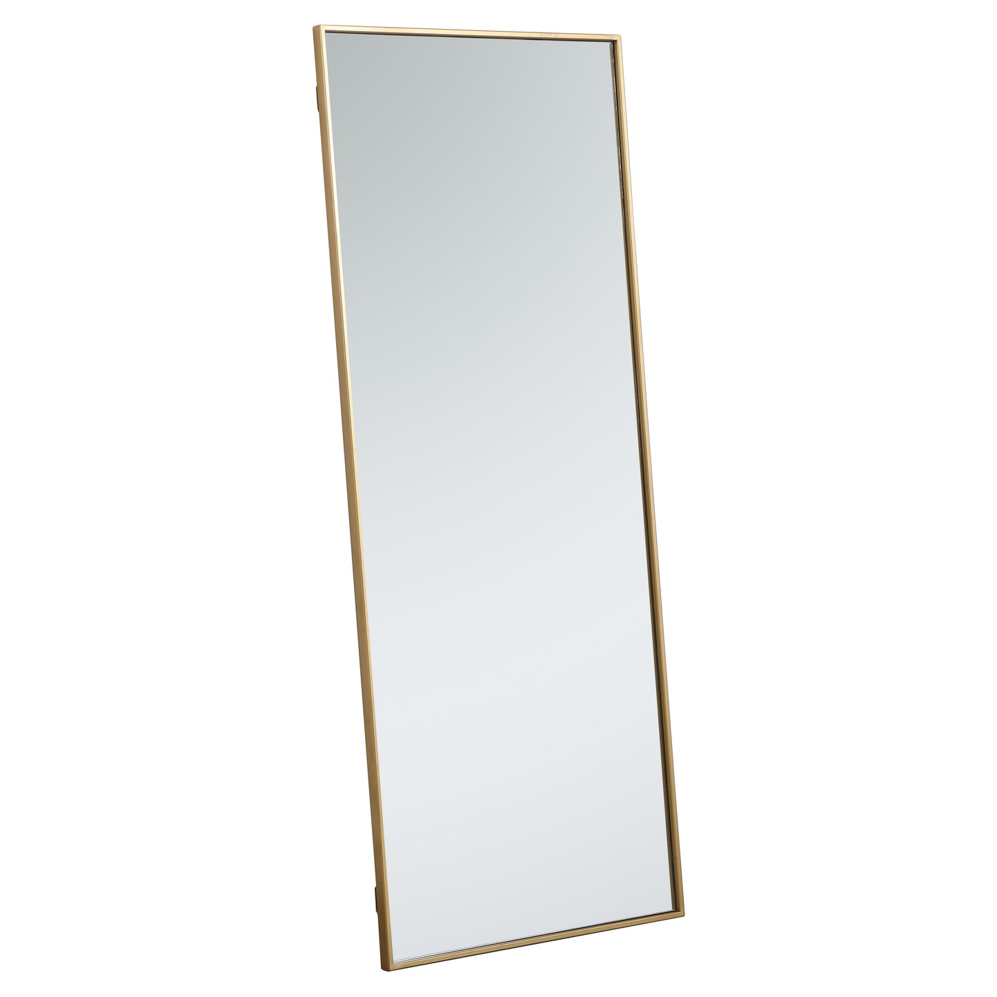 MR42460BR Monet 24" x 60" Metal Framed Rectangular Mirror in Brass
