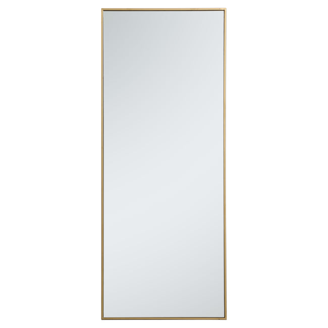 MR42460BR Monet 24" x 60" Metal Framed Rectangular Mirror in Brass