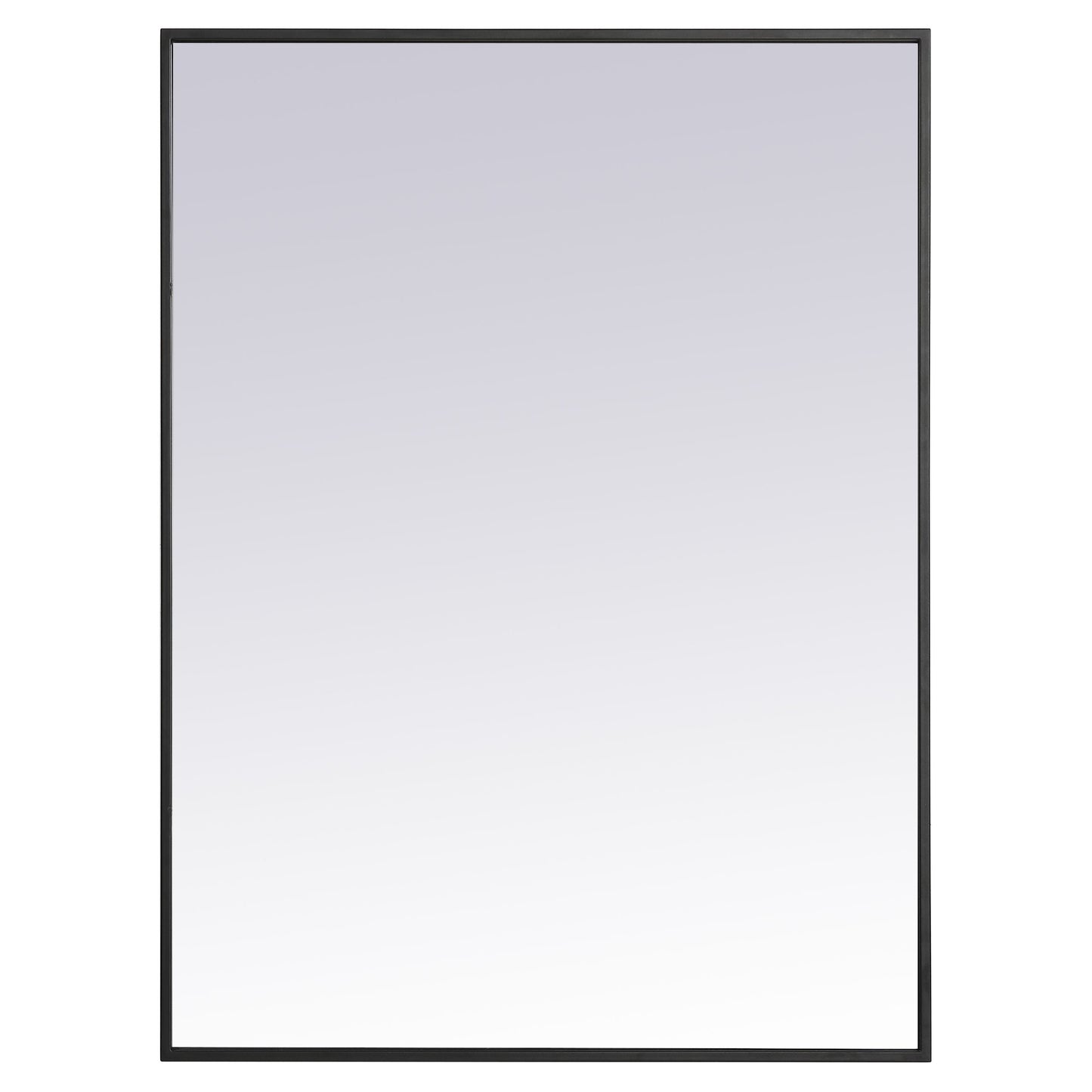 MR42736BK Monet 27" x 36" Metal Framed Rectangular Mirror in Black