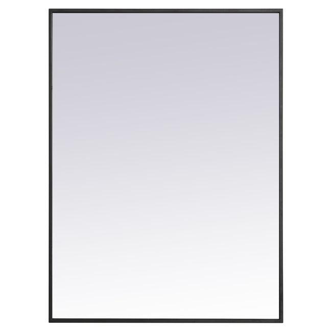 MR42736BK Monet 27" x 36" Metal Framed Rectangular Mirror in Black