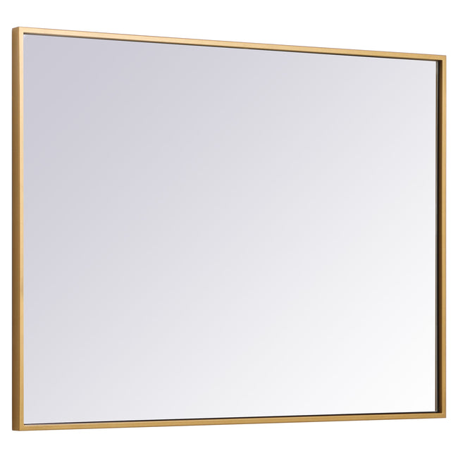 MR42736BR Monet 27" x 36" Metal Framed Rectangular Mirror in Brass
