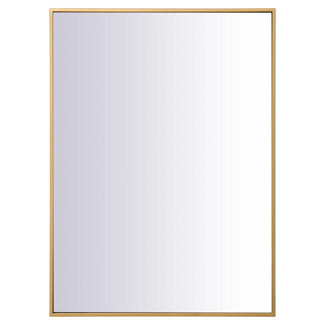 MR42736BR Monet 27" x 36" Metal Framed Rectangular Mirror in Brass