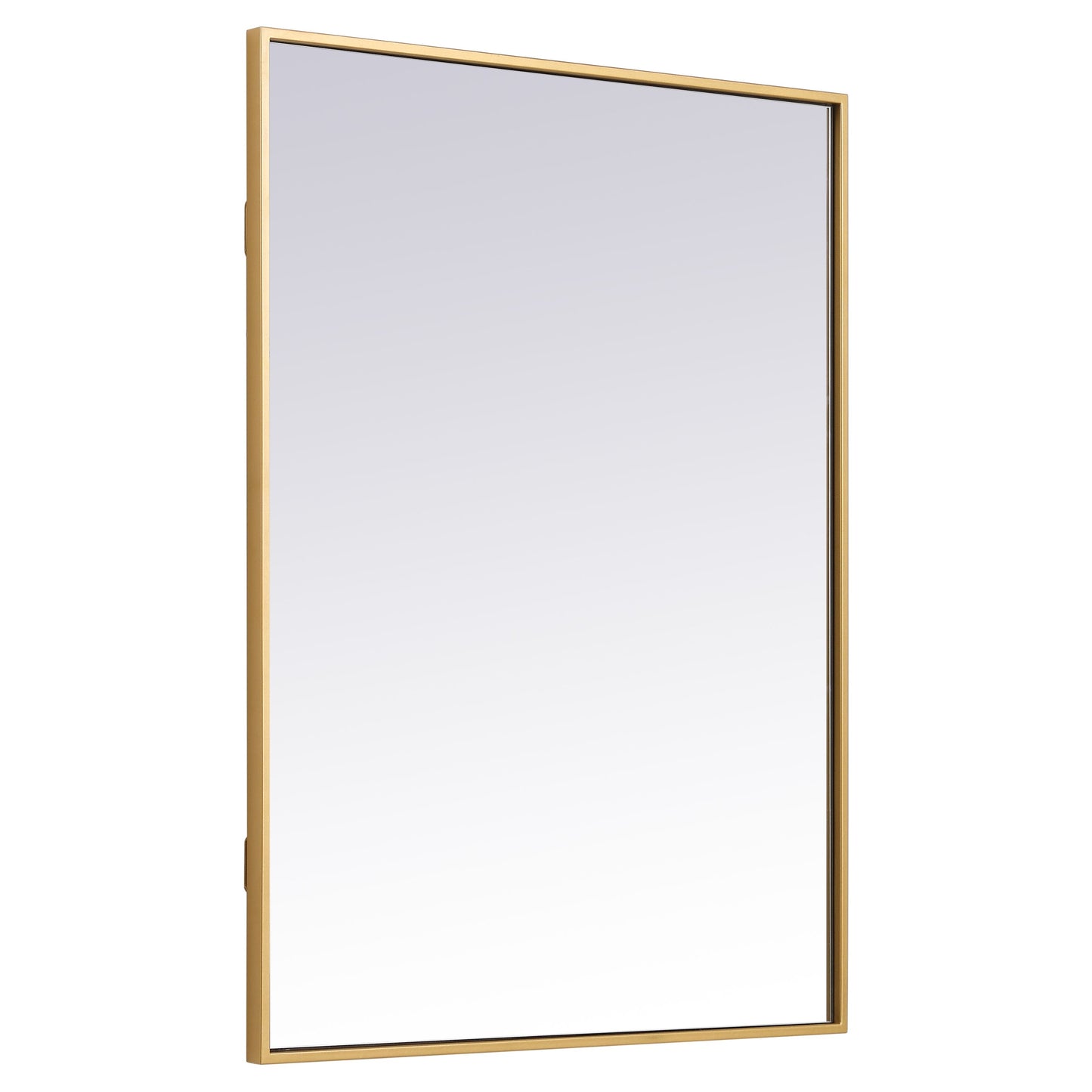 MR42736BR Monet 27" x 36" Metal Framed Rectangular Mirror in Brass