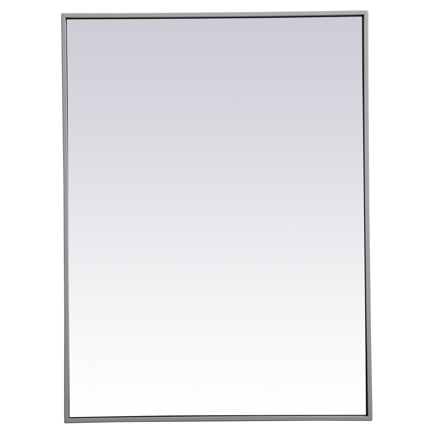 MR42736GR Monet 27" x 36" Metal Framed Rectangular Mirror in Grey