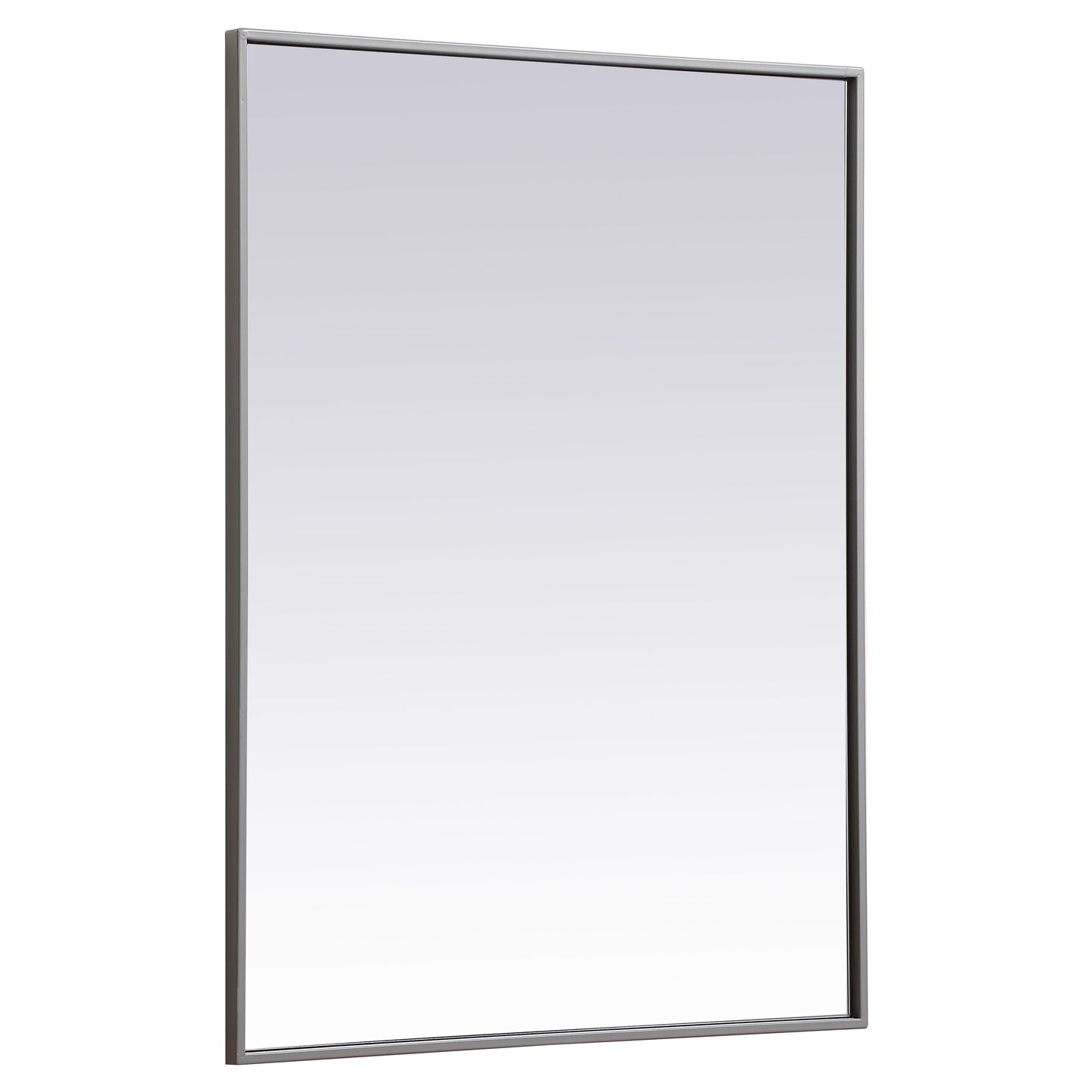 MR42736GR Monet 27" x 36" Metal Framed Rectangular Mirror in Grey