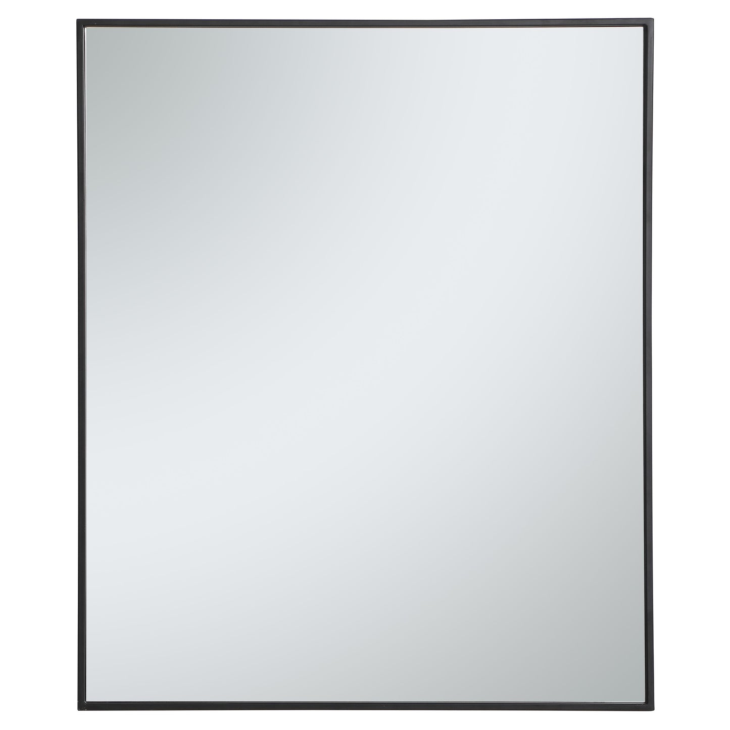 MR43036BK Monet 30" x 36" Metal Framed Rectangular Mirror in Black
