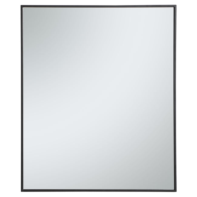 MR43036BK Monet 30" x 36" Metal Framed Rectangular Mirror in Black