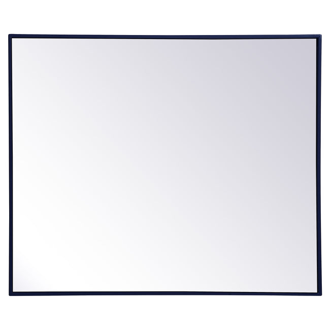 MR43036BL Monet 30" x 36" Metal Framed Rectangular Mirror in Blue