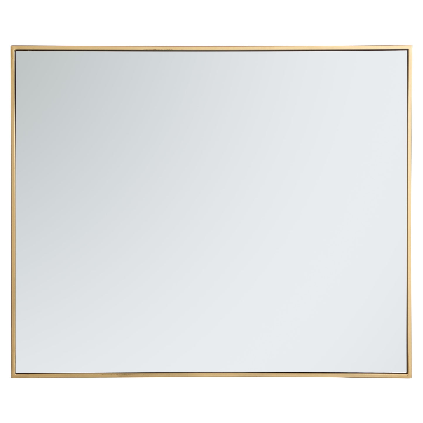 MR43036BR Monet 30" x 36" Metal Framed Rectangular Mirror in Brass