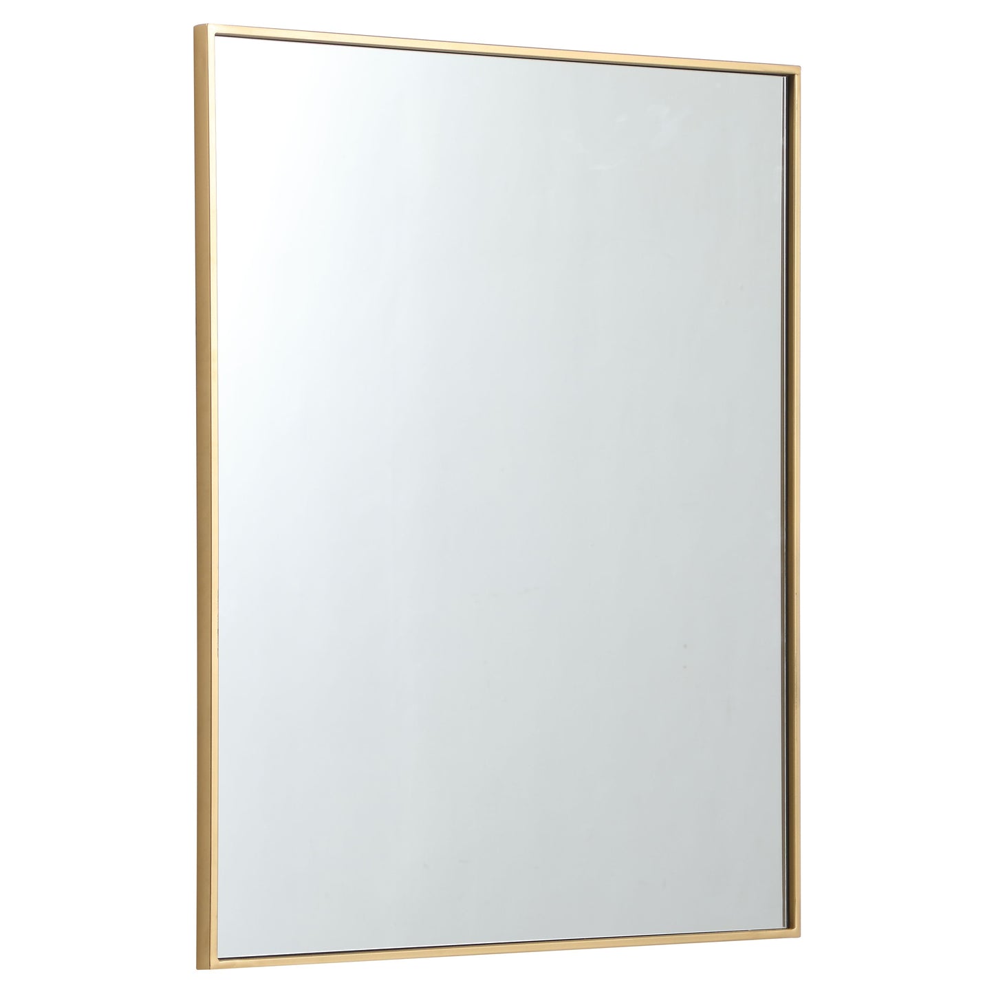 MR43036BR Monet 30" x 36" Metal Framed Rectangular Mirror in Brass