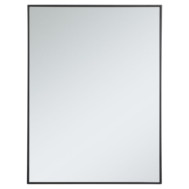 MR43040BK Monet 30" x 40" Metal Framed Rectangular Mirror in Black