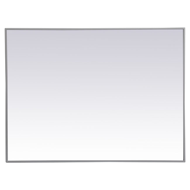 MR43040GR Monet 30" x 40" Metal Framed Rectangular Mirror in Grey