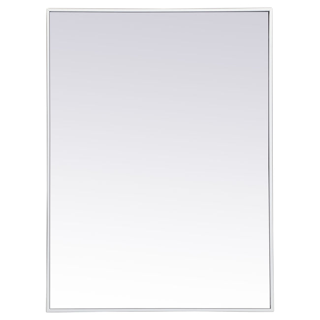 MR43040WH Monet 30" x 40" Metal Framed Rectangular Mirror in White