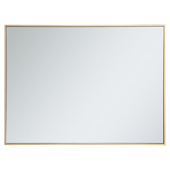 MR43040BR Monet 30" x 40" Metal Framed Rectangular Mirror in Brass
