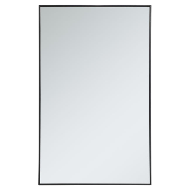 MR43048BK Monet 30" x 48" Metal Framed Rectangular Mirror in Black