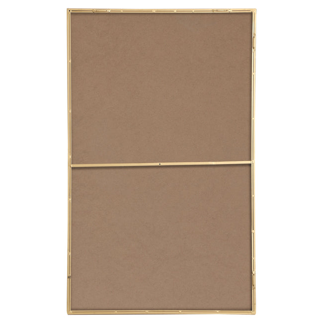 MR43048BR Monet 30" x 48" Metal Framed Rectangular Mirror in Brass