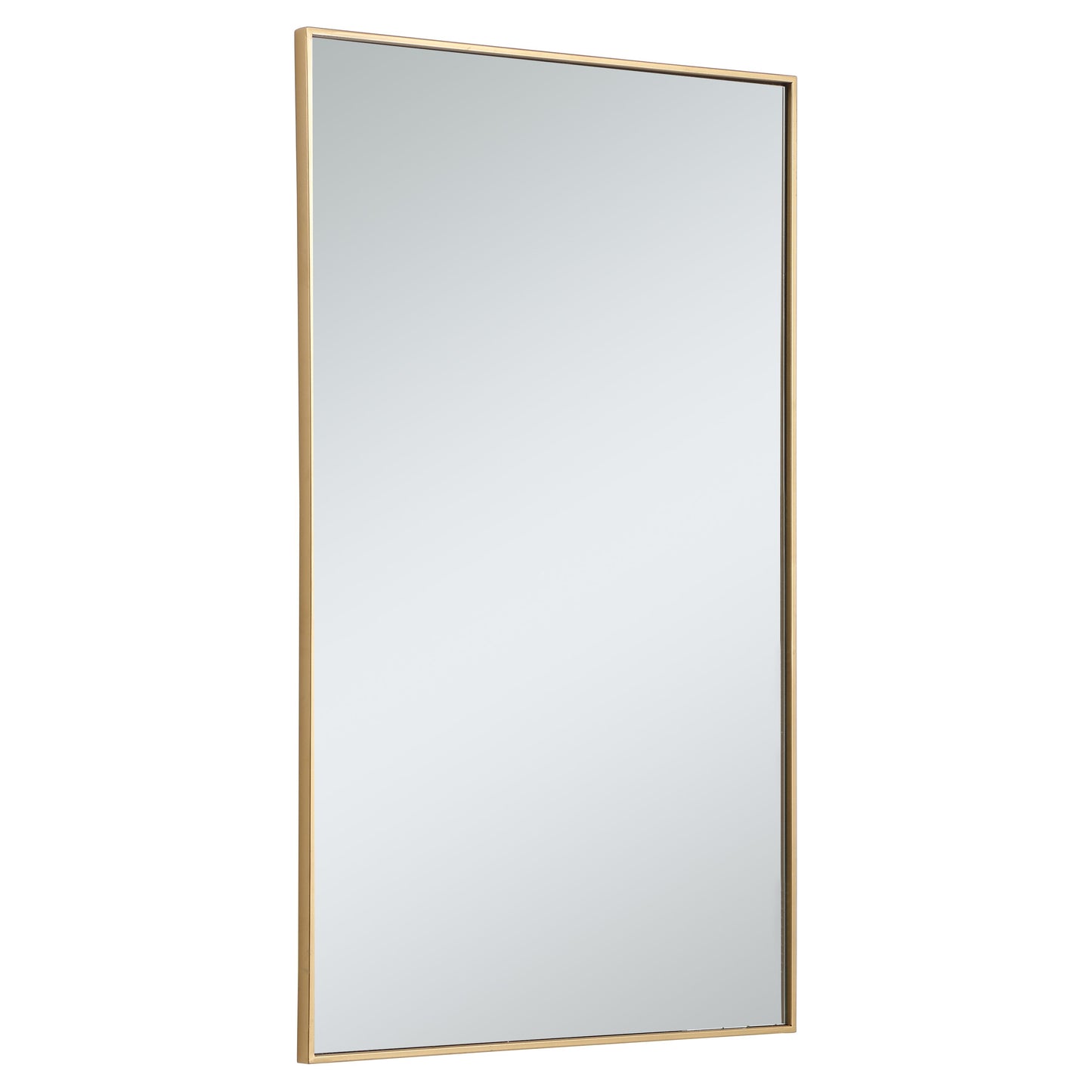 MR43048BR Monet 30" x 48" Metal Framed Rectangular Mirror in Brass